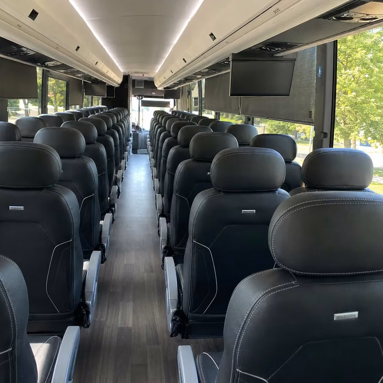 birmingham charter bus rental interior